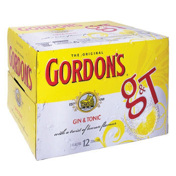 Picture of GORDONS GIN AND TONIC 250ML 12-PACK CANS
