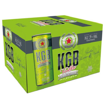 Picture of KGB VODKA LIME AND SODA 12PK CANS 250ML