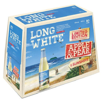 Picture of LONG WHITE VODKA APPLE AND PEAR 4.8% 10Pk BTL 320ML