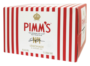 Picture of Pimms Lemonade And Ginger Ale 4% 250mL Cans 12 Pack