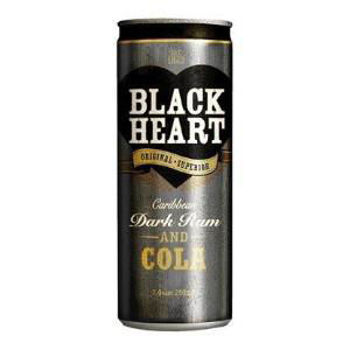 Picture of BLACKHEART RUM COLA 250ML CANS 12 PACK