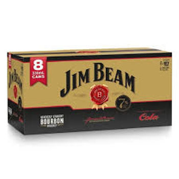 Picture of JIM BEAM &amp; COLA GOLD 330ML CANS 8 PACK 7%